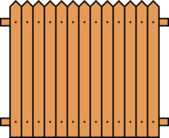 färgad översikt staket i platt stil png