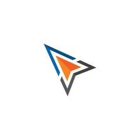 Modern arrow pointer, computer mouse cursor icon with paper airplane shape. vector