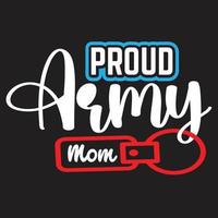 Proud army mom tshirt design vector