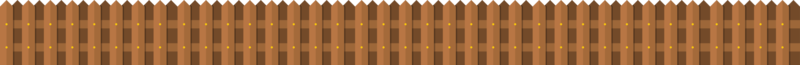 Wooden fence in flat style clip art png