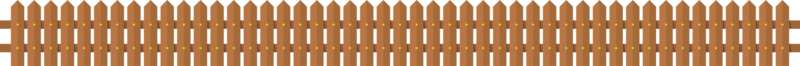 Wooden fence in flat style clip art png