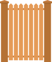 houten hek in vlak stijl klem kunst png