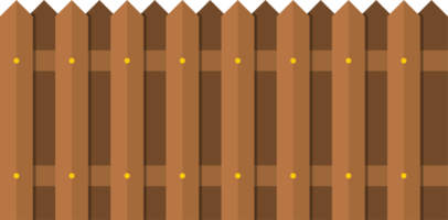 Wooden fence in flat style clip art png