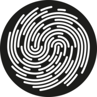 impressão digital identificação símbolo ícone png