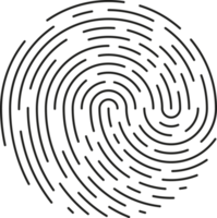 Fingerprint identification symbol icon png