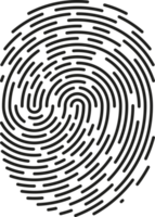 Fingerprint identification symbol icon png