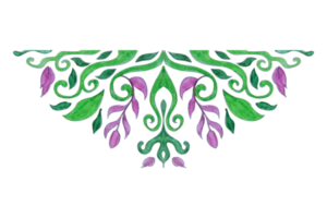 flora con púrpura flor ornamento frontera diseño png