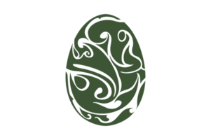 Green Easter Egg Ornament Art Design png