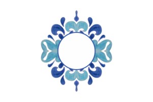 Blau Wasser Spritzen Ornament Rand Design png