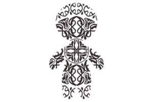 Mandala Ornament Gingerbread Person Shaped png