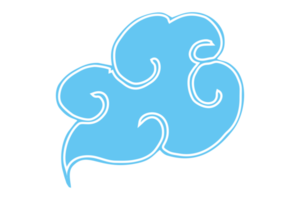 bleu nuage ornement png