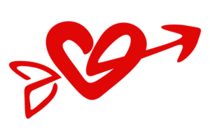Red Love With Arrow png