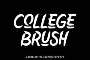 Decorative handwritten brush stroke font vector