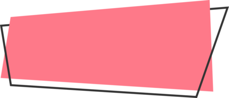 geometrisk färgad baner i platt stil png