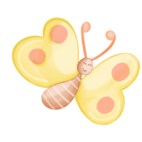 Cute betterfly watercolor, Spring seasol concept png