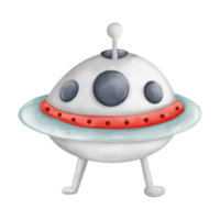 aquarela ufo alienígenas dia dos namorados. conceito de espaço dos namorados png