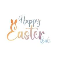 Happy Easter concept design, story template and banner set with the bunny. Happy Easter sale drew calligraphy and brush lettering vector art