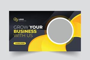 Business promotion social media thumbnail design and web banner template, Video thumbnail design. vector