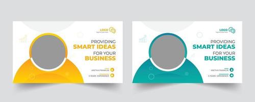 Business ideas thumbnail and social media web banner template vector