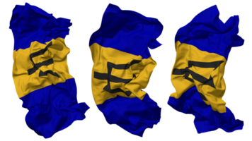 barbados bandeira ondas isolado dentro diferente estilos com colisão textura, 3d Renderização png