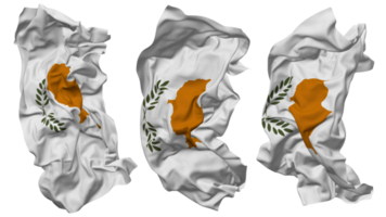 Cyprus Flag Waves Isolated in Different Styles with Bump Texture, 3D Rendering png