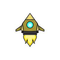 spaceship icon, a simple spaceship design with an elegant concept vector