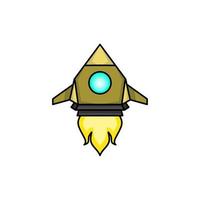 spaceship icon, a simple spaceship design with an elegant concept vector