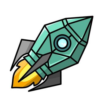 spaceship icon, a simple spaceship design with an elegant concept vector