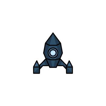 spaceship icon, a simple spaceship design with an elegant concept vector