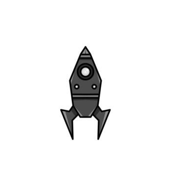 astronave icono, un sencillo astronave diseño con un elegante concepto vector