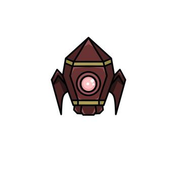 astronave icono, un sencillo astronave diseño con un elegante concepto vector