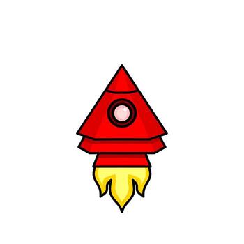 spaceship icon, a simple spaceship design with an elegant concept vector