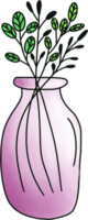 Flower in vase illustration png