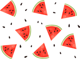 Seamless watermelons pattern png