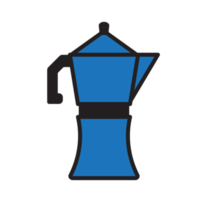 café moka pot plat style png