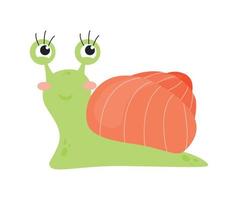 Illustration of a snail. Character snail vector