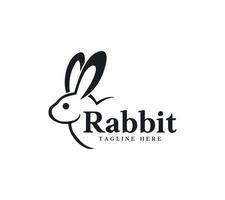 Rabbit text based logo design on white background, Vector illustration.