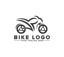 Motorbike logo design on white background, Vector illustration.