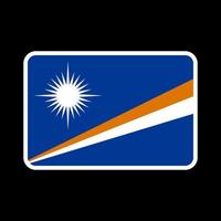 bandera de las islas marshall, colores oficiales y proporción. ilustración vectorial vector