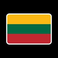 Lithuania flag, official colors and proportion. Vector illustration.