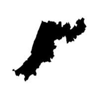 leiria mapa, distrito de Portugal. vector ilustración.
