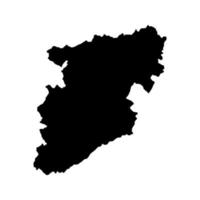 Viseu Map, District of Portugal. Vector Illustration.