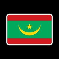 bandera de mauritania, colores oficiales y proporción. ilustración vectorial vector