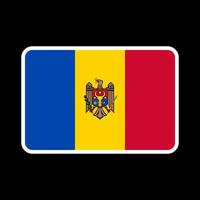 Moldova flag, official colors and proportion. Vector illustration.