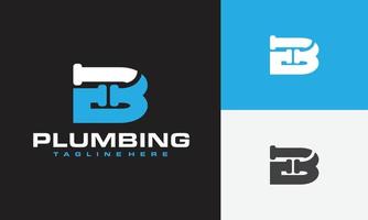 letter B plumbing logo vector