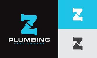 letter Z plumbing logo vector