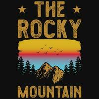 The rocky mountain adventures tshirt design vector