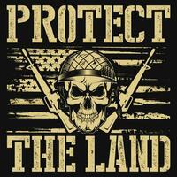 Protect the land Veterans day graphic vintages tshirt design vector