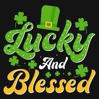 Irish S.t Patrick day lucky little miss dude mardi gras tshirt design vector