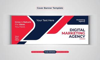 Digital marketing agency banner design vector template